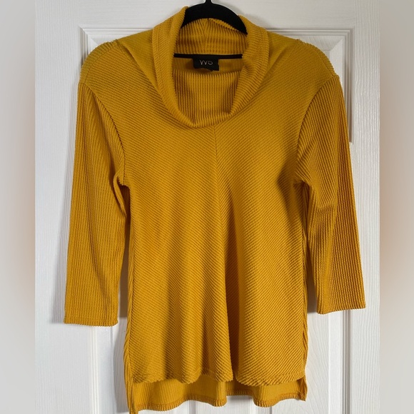 Cowl neck sweater - mustard yellow - Picture 5 of 5